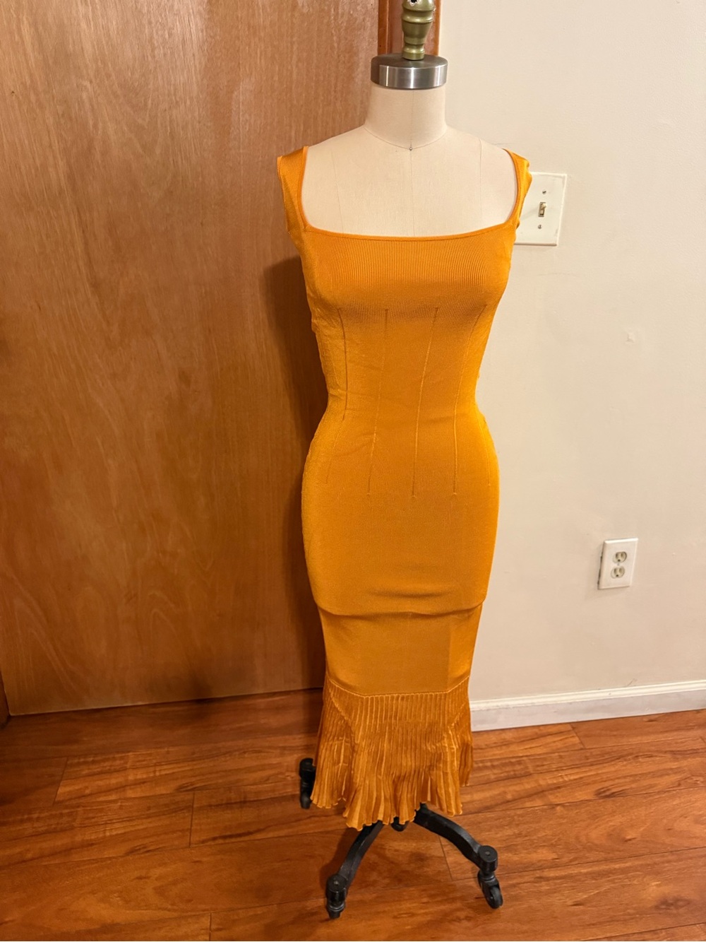 Galvan London Atalanta knitedd mini dress